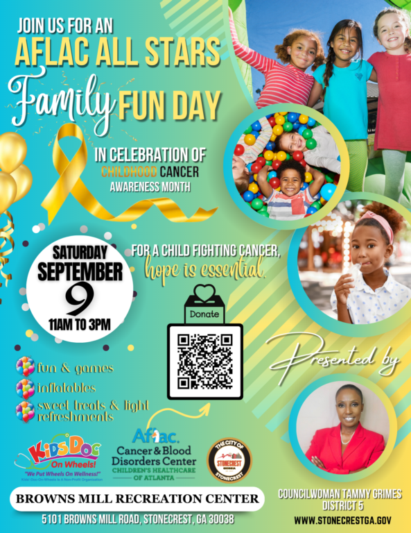 City of Stonecrest to Host Aflac Family Fun Day for Childhood Cancer Awareness Month!